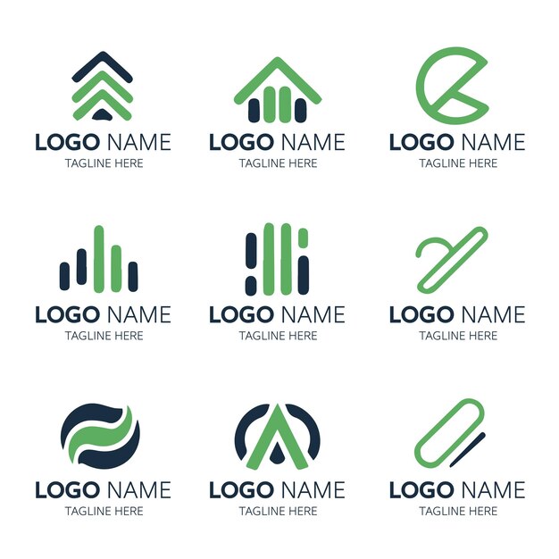 logotipos para empresas u organizaciones de construcción de bienes raíces de vivienda o arquitectura