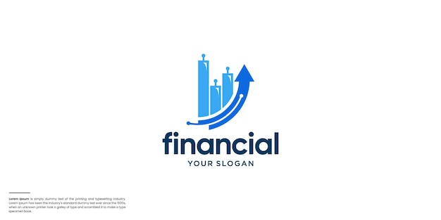 logotipos financieros diseños de flechas para empresas de consultoría financiera