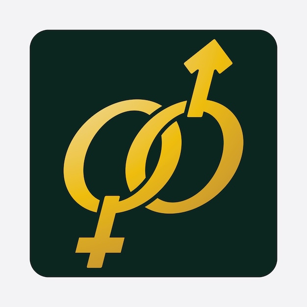 Vector logotipos de género masculino y femenino.