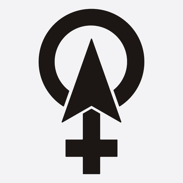 Vector logotipos de género masculino y femenino.