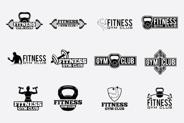 Logotipos de gimnasio y fitness e insignias