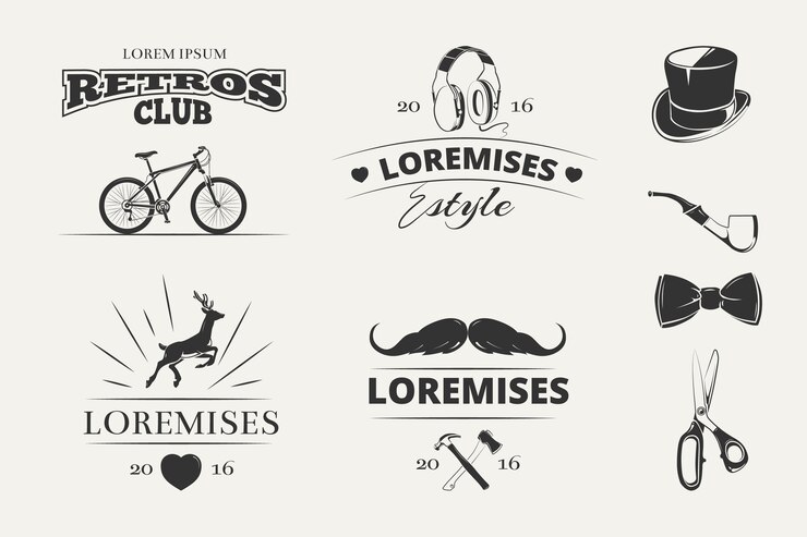 Vector logotipos hipster vector