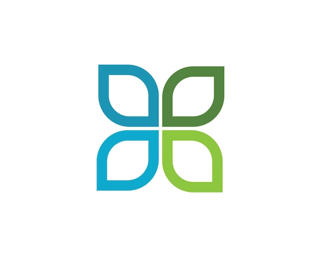 Logotipos de hoja verde ecología naturaleza elemento vector icono