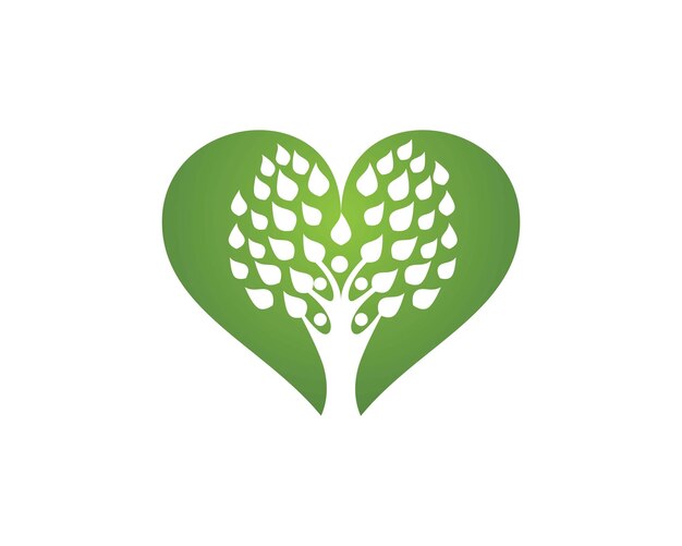 Logotipos de hoja verde ecología naturaleza elemento vector icono