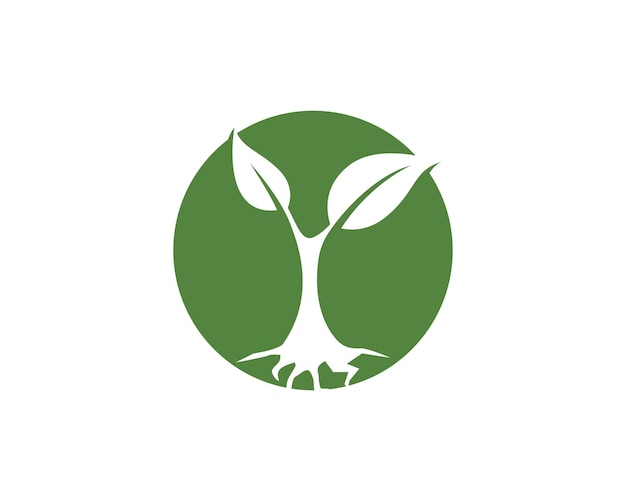 Logotipos de hoja verde ecología naturaleza elemento vector icono