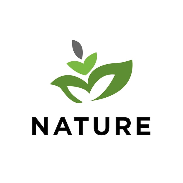 Logotipos de hoja verde ecología naturaleza elemento vector icono