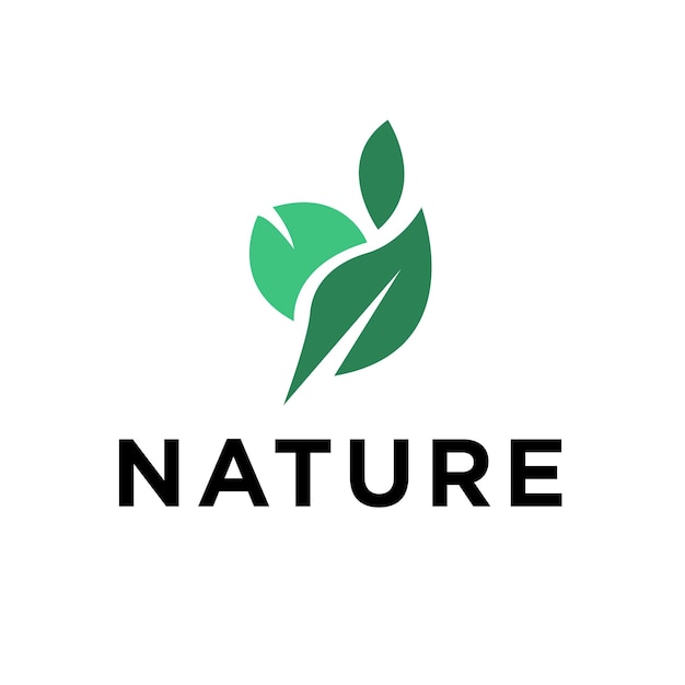 Logotipos de hoja verde ecología naturaleza elemento vector icono