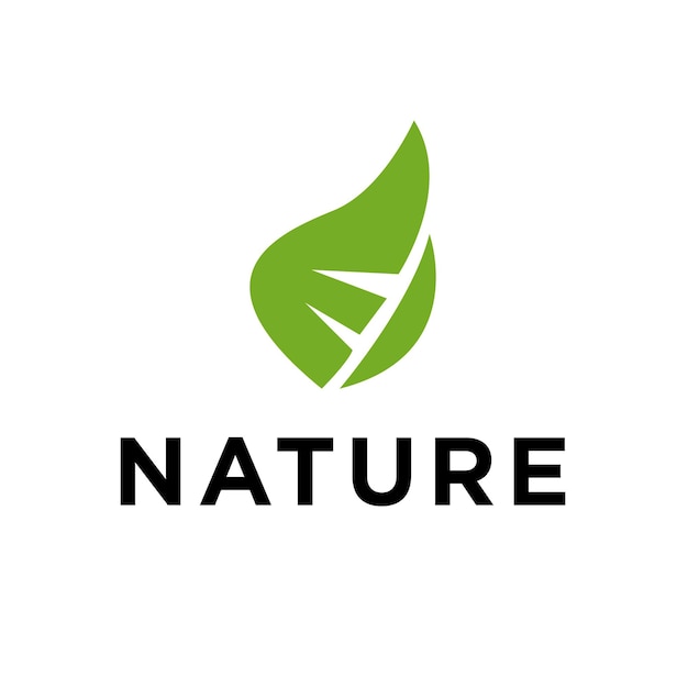 Logotipos de hoja verde ecología naturaleza elemento vector icono