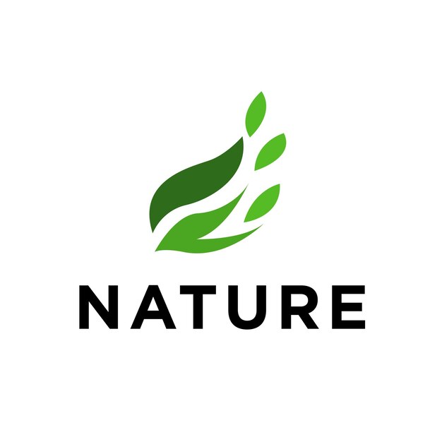 Logotipos de hoja verde ecología naturaleza elemento vector icono