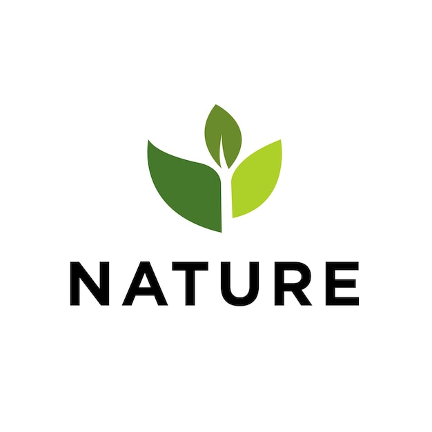 Logotipos de hoja verde ecología naturaleza elemento vector icono