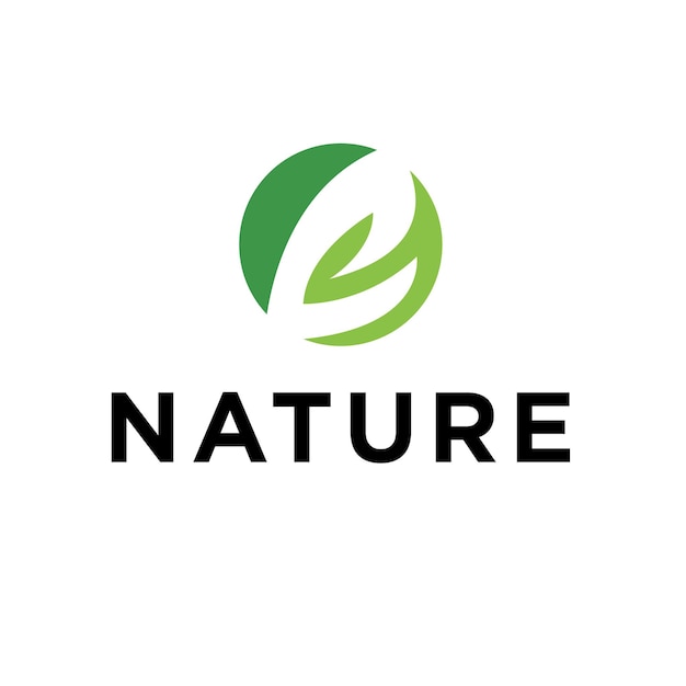 Logotipos de hoja verde ecología naturaleza elemento vector icono