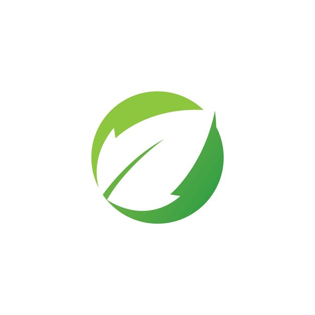 Logotipos de hoja verde ecología naturaleza elemento vector icono