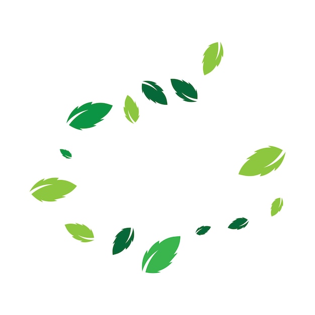 Logotipos de hoja verde ecología naturaleza elemento vector icono