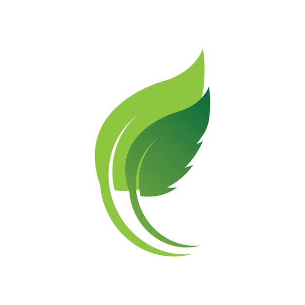 Logotipos de hoja verde ecología naturaleza elemento vector icono