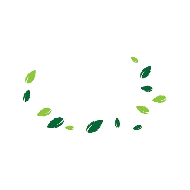 Logotipos de hoja verde ecología naturaleza elemento vector icono