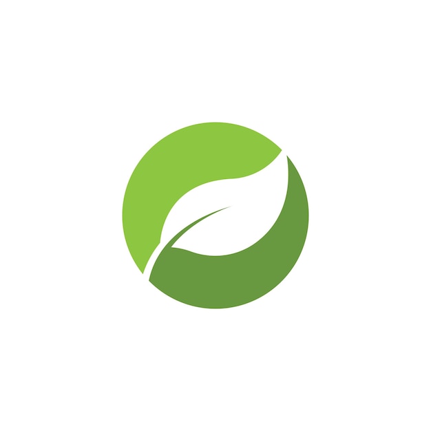 Logotipos de hoja verde ecología naturaleza elemento vector icono