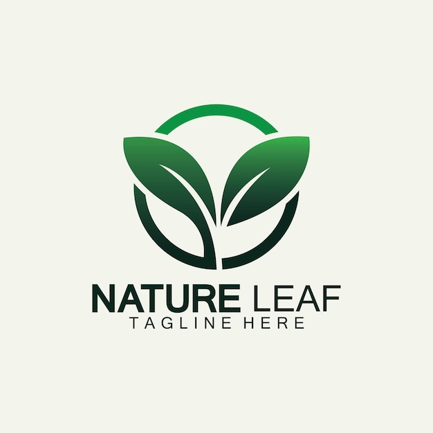 Logotipos de hoja verde ecología naturaleza elemento vector icono
