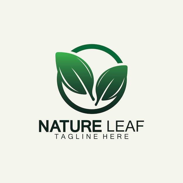 Logotipos de hoja verde ecología naturaleza elemento vector icono