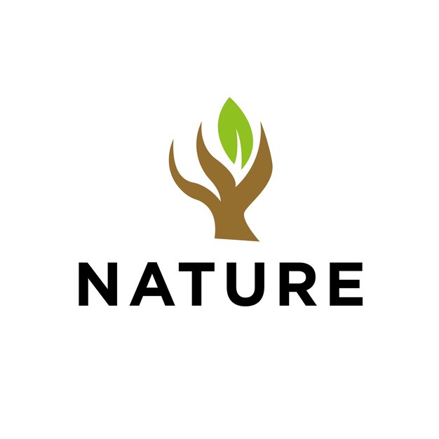 Vector logotipos del icono de vector de elemento de naturaleza ecología hoja verde