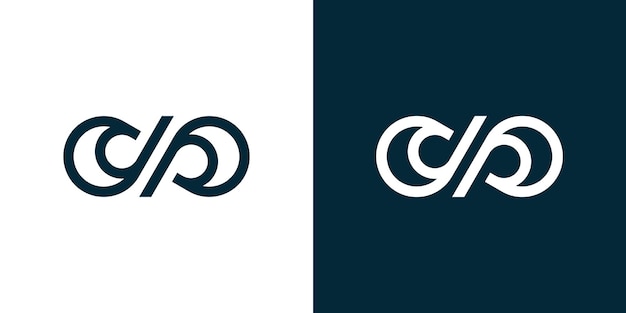 Los logotipos del infinito d y p en formas más atractivas