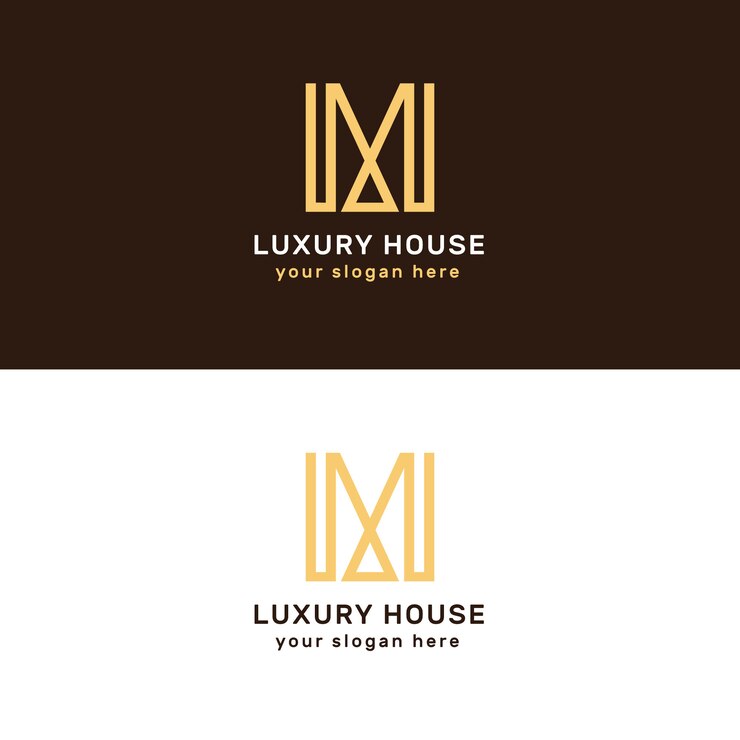 Vector logotipos inmobiliarios de lujo y elegantes.