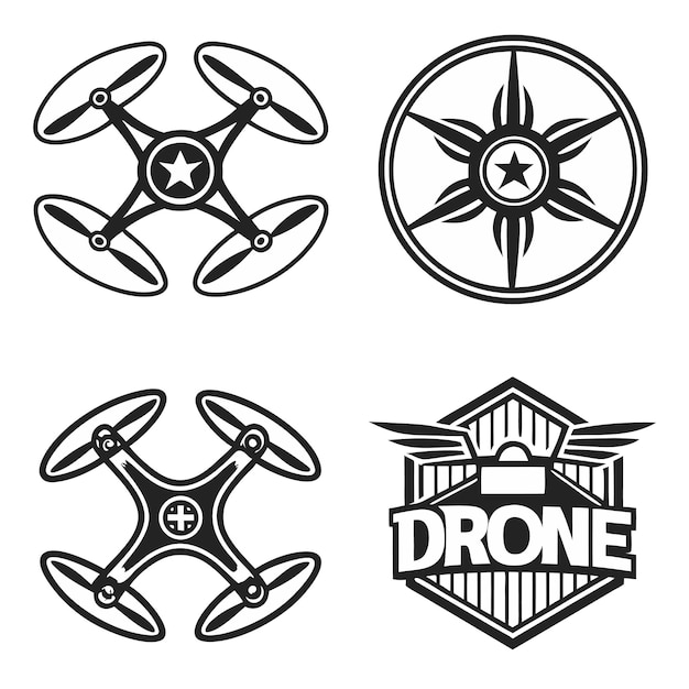 Los logotipos y insignias de los drones
