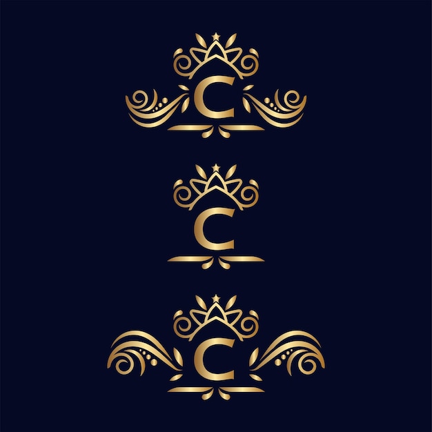 logotipos de letras de spa de belleza C