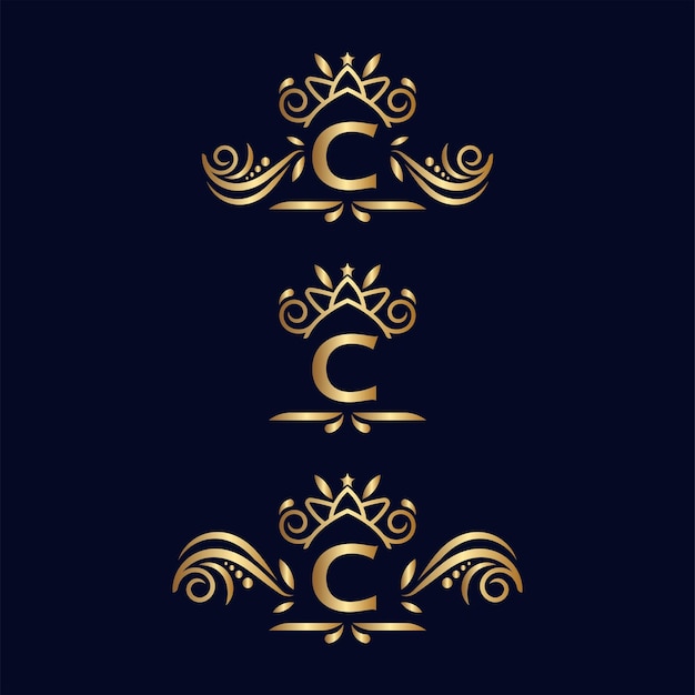 Logotipos de letras de spa de belleza c