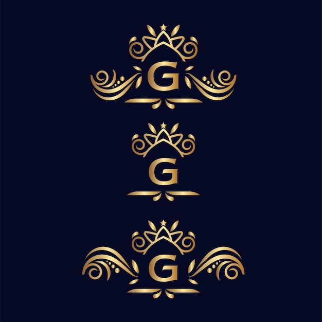 Vector logotipos de letras de spa de belleza g