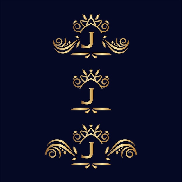 Logotipos de letras de spa de belleza j