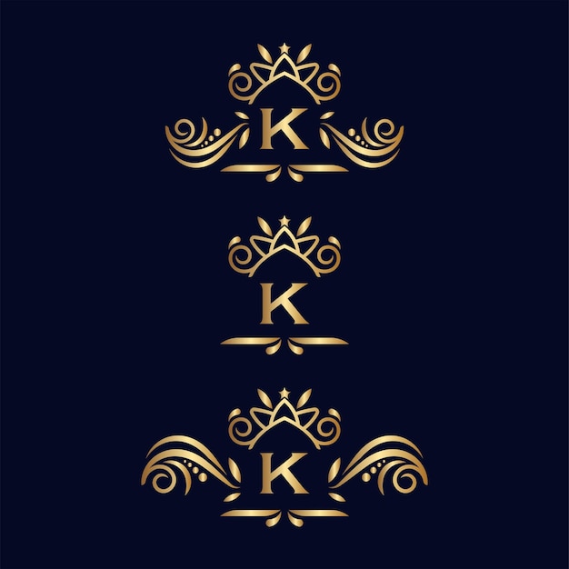 Vector logotipos de letras de spa de belleza k