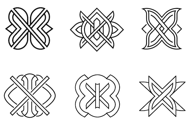 Los logotipos de las mezquitas musulmanas Ilustración del icono vectorial