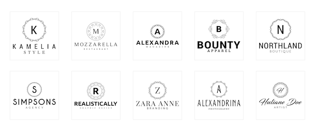 Logotipos minimalistas EPS