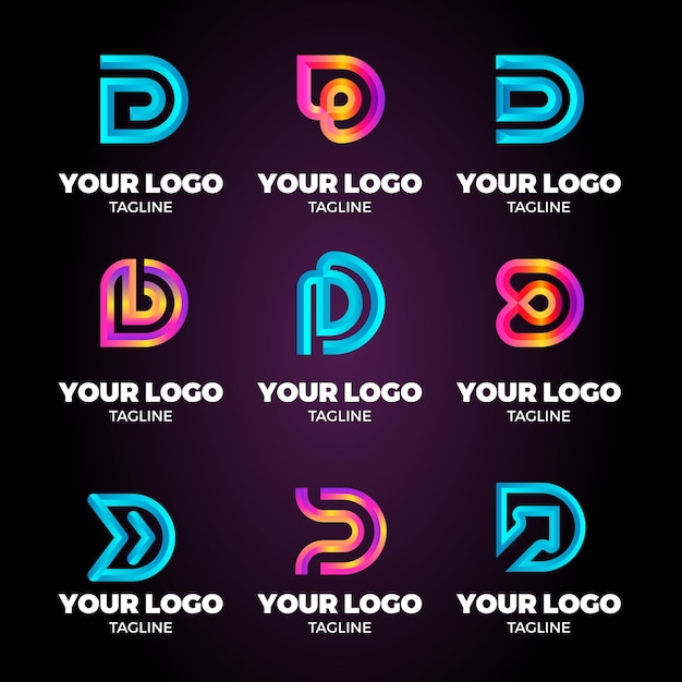 Los logotipos modernos de la letra D