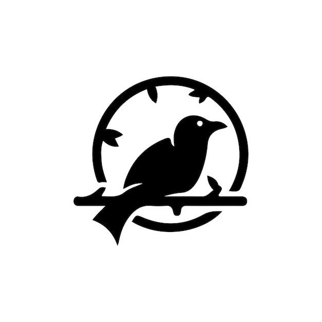 Los logotipos modernos de silueta vectorial de pájaros y el elegante logotipo de silueta vectoral de aves