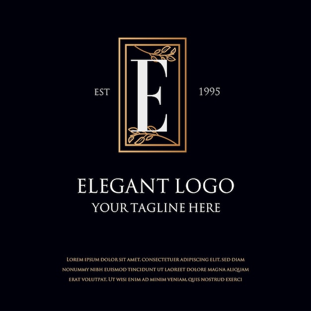 Vector logotipos monograma elegante