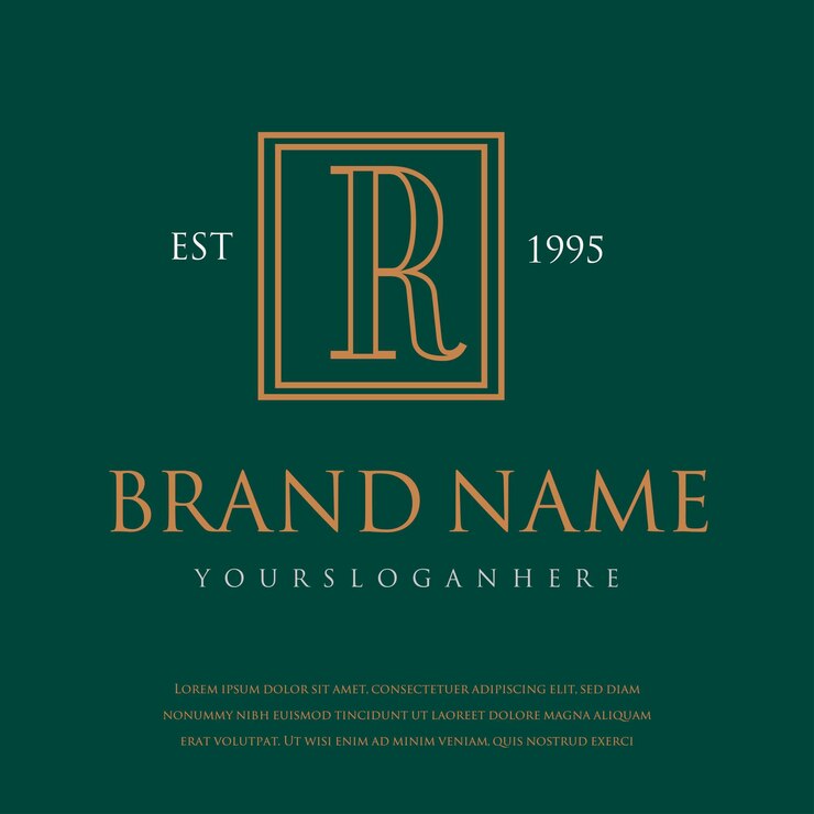 Vector logotipos monograma elegante