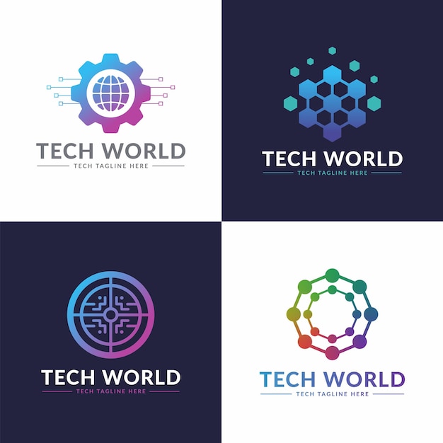 Los logotipos del mundo de la tecnología