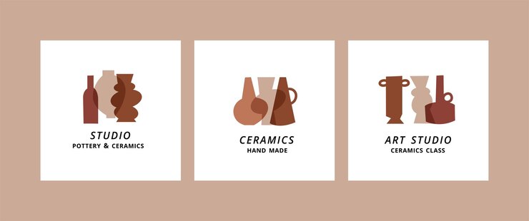 Logotipos o emblemas de plantilla de diseño vectorial estilo boho Símbolo abstracto para productos hechos a mano y cra