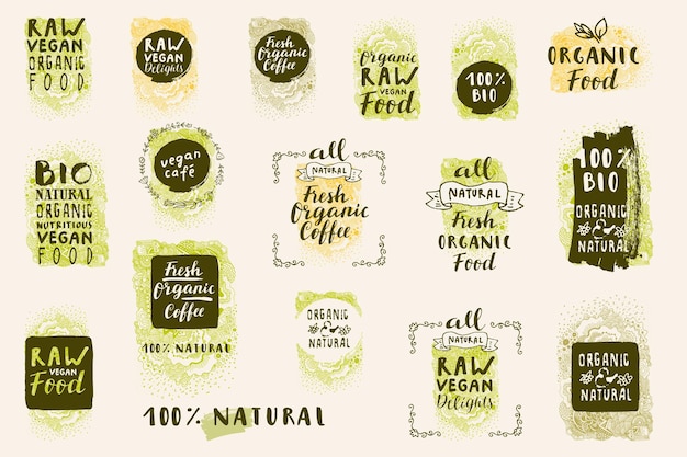 Logotipos orgánicos y conjunto de Doodle
