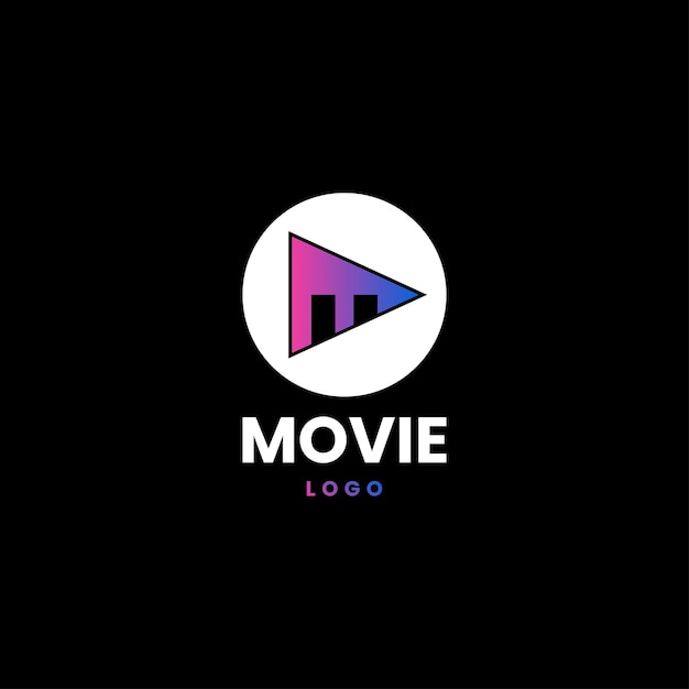 Logotipos de películas concepto moderno icono de logotipo de reproducción de video