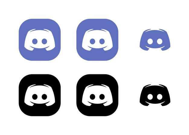 Los logotipos de las redes sociales Discord Redes sociales Editoriales Logotipos de Discord Iconos de Discord aislados para su diseño Iconos vectoriales