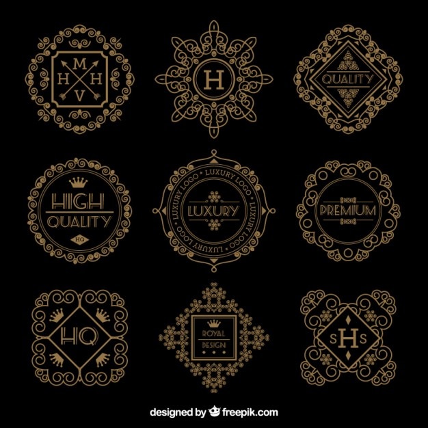 Logotipos retro de Lujo