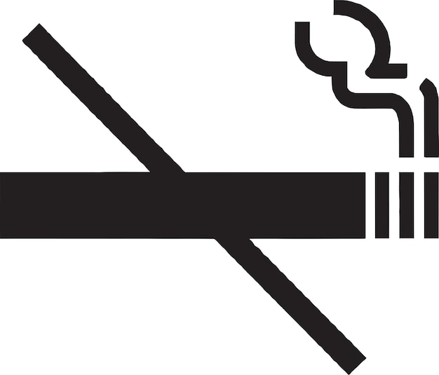 Logotipos de vectores positivos de inicio fresco para elementos de no fumar
