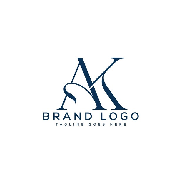 Logotipos vectoriales creativos con la letra AK