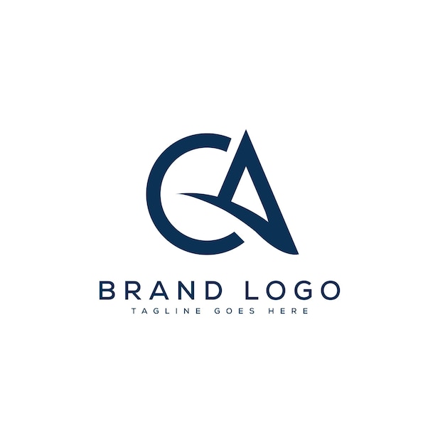 Logotipos vectoriales creativos con la letra CA