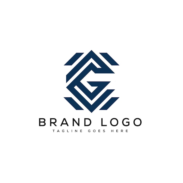 Logotipos vectoriales creativos con la letra CG