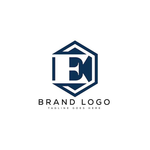 Logotipos vectoriales creativos con la letra E