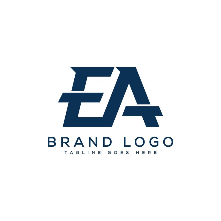 Vector logotipos vectoriales creativos con la letra ea