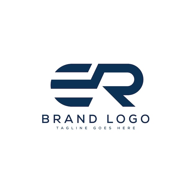 Logotipos vectoriales creativos con la letra ER